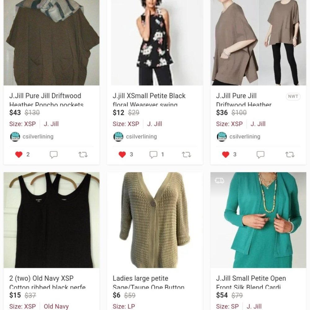 5 pieces! XSP-LP J.jill Reseller Bundle Tops Cardigan Poncho - Picture 1 of 3